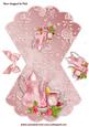 Pink Floral Teapot with Roses and Bow Rocker Card