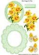 Yellow Spring Daffodils with Bows Rocker/wobble Card