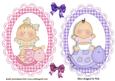 Little Baby Turtle Toppers with Bows in Frames