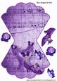 Vintage Ladies Purple Basque with Shoe Rocker Card