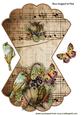Floral Basket with Bird & Music Rocker Card