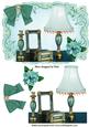 Ladies, Jade Dressing Table with Lamp