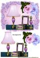 Rose Pink Ladies Dressing Table with Roses