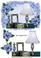 Ladies Blue Dressing Table with Roses