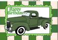Green Vintage Truck A4