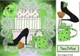 Green Makeup and Shoe on Lace with Rose 8x8