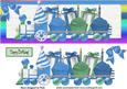 All Aboard the Birthday Blue Cupcake Train Dl