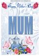 Mothers Day Pretty China with Roses Pop Up