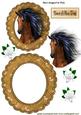 Beautiful Horse with White Roses Wobble/rocker Card