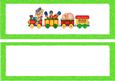Teddy Toy Train Insert with Green Stars Dl