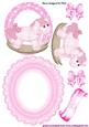 Pink Rocking Horse with Bows Rocker Card