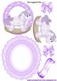 Purple Rocking Horse with Bows Rocker Card