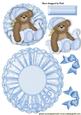 Bedtime Bear with His Blanket and Bows Rocker Card