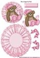 Bedtime Bear with Her Pink Blanket Rocker Card
