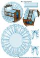 Baby Boys Blue Rocker Crib on Lace Rocker