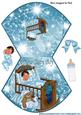 Sleeping Baby Boy in Crib Rocker Card