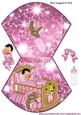 Sleeping Baby Girl in Crib Rocker Card