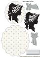 Wobble/rocker Silhouette Vintage Lady in Silver