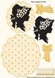 Wobble/rocker Silhouette Vintage Lady in Gold
