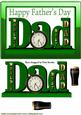 Best Dad Green Ornament with Pint