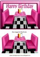 50's Pink Diner in Glass Frame
