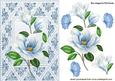 Pretty Blue Flowers with Butterflies