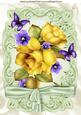 Pretty Yellow Roses and Purple Flowers A4