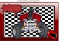 Rerd Quad Bike in Glass Ornate Frame with Helmet A4