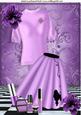 Lilac Poodle Skirt with Jumper Makeup and Flowers A4