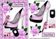 Pink Shoe with Little Bird and Makeup
