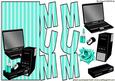 For Mum, Comp, Laptop with Rose Turq