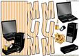 For Mum, Comp, Laptop with Rose in Gold