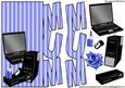 For Mum, Comp, Laptop with Rose in Blue