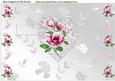 Pretty Silver Heart with Pink Flowers and Butterflies P/out