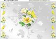 Silver Heart with Yellow Flowers and Butterflies Pop Out