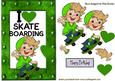 I Love My Skateboarding in Green