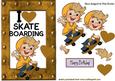 I Love My Skateboarding in Gold