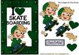 I Love My Skateboarding in Dark Green