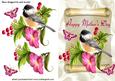 Sweet Little Bird on a Scroll for Mothers Day