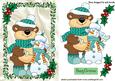 Snow Friends in Holly Frame