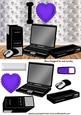 I Love My Computer! with a Big Purple Heart