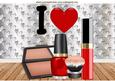 Red Nail Varnish! I Love with Big Red Heart A4