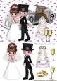 Wedding Couple with Car and Champagne