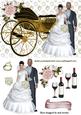 Gold Carriage with Wedding Couple