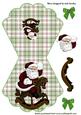 Santa on Rocking Horse on Tartan Rocker Card