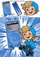 Its a Boys Thing! Skate Board with Blue Mp3 Player