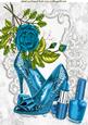 Pretty Turq Shoes and Makeup with Turq Roses A4
