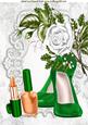 Pretty Emerald Shoes and Makeup with White Roses A4