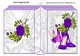 Pretty Purple Shoes and Makeup with Purple Roses Folded Book