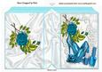 Pretty Turq Shoes and Makeup with Turq Roses Folded Book